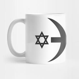 Combination of the three monotheistic religions symbols Mug